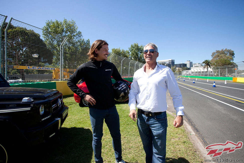 Jarrod Scott y Mick Doohan en Albert Park