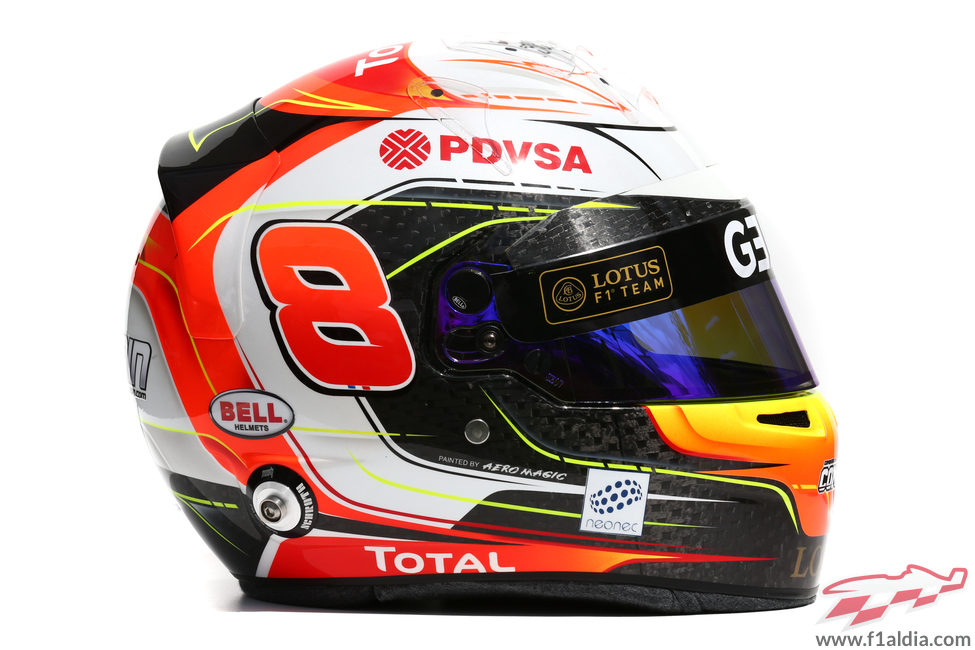 Casco de Romain Grosjean