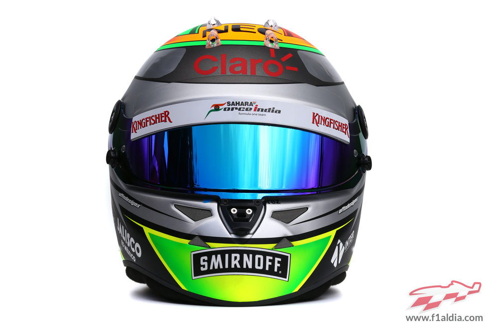 Casco de Sergio Pérez