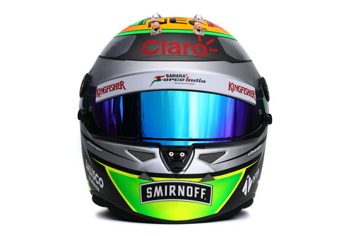 Casco de Sergio Pérez