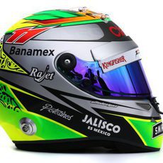 Casco de Sergio Pérez