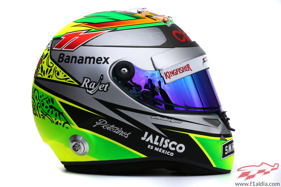 Casco de Sergio Pérez