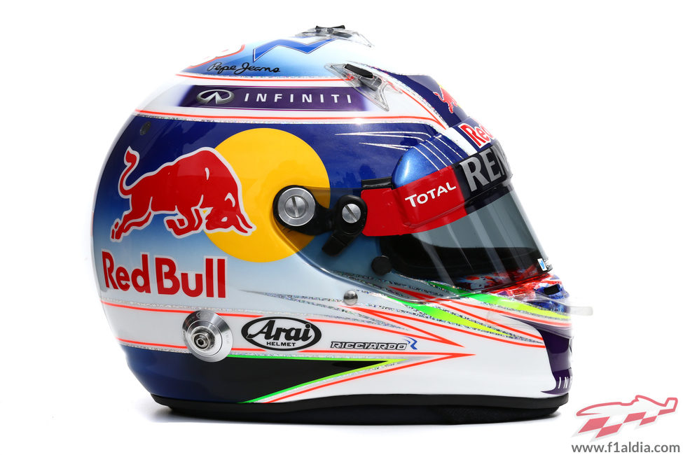 Casco de Daniel Ricciardo