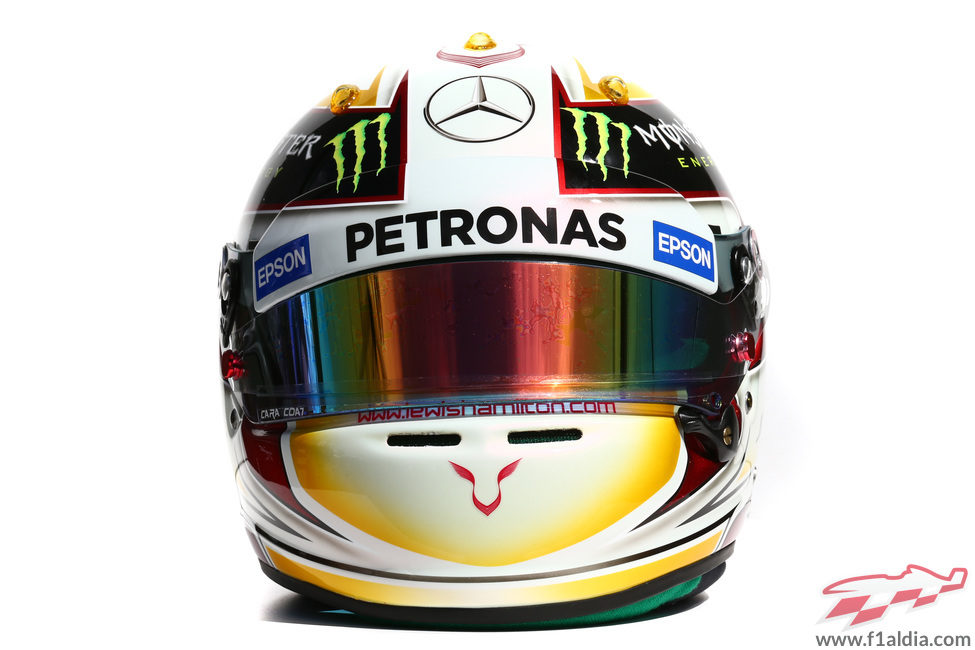 Casco de Lewis Hamilton