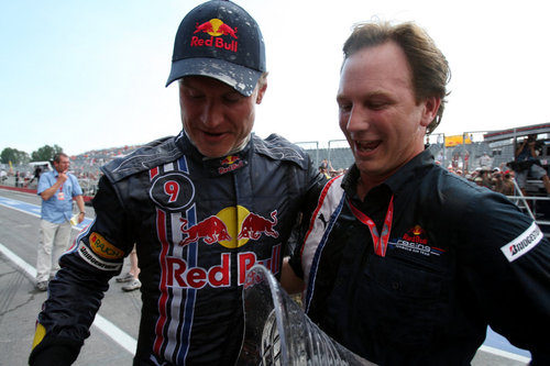 David Coulthard y Christian Horner