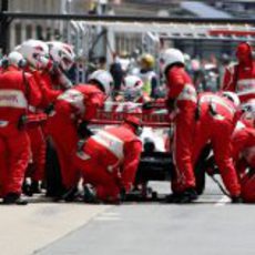 Giancarlo Fisichella en carrera