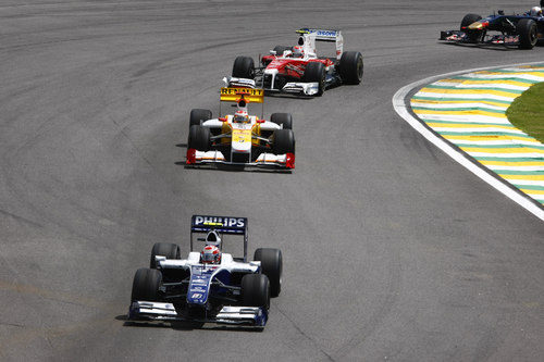 Nakajima en la pista brasileña