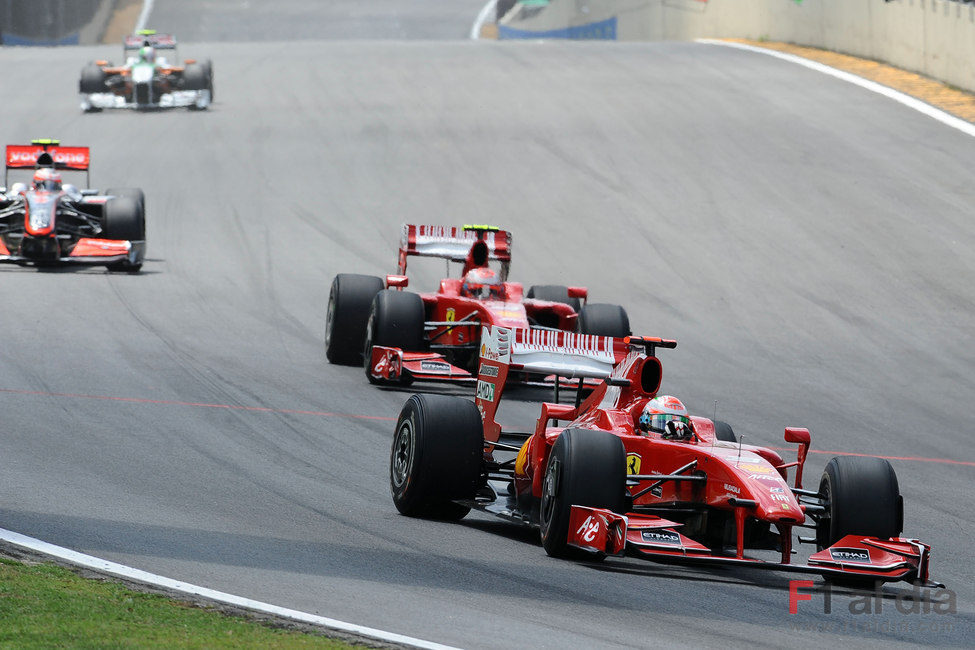 Fisichella por delante de Raikkonen