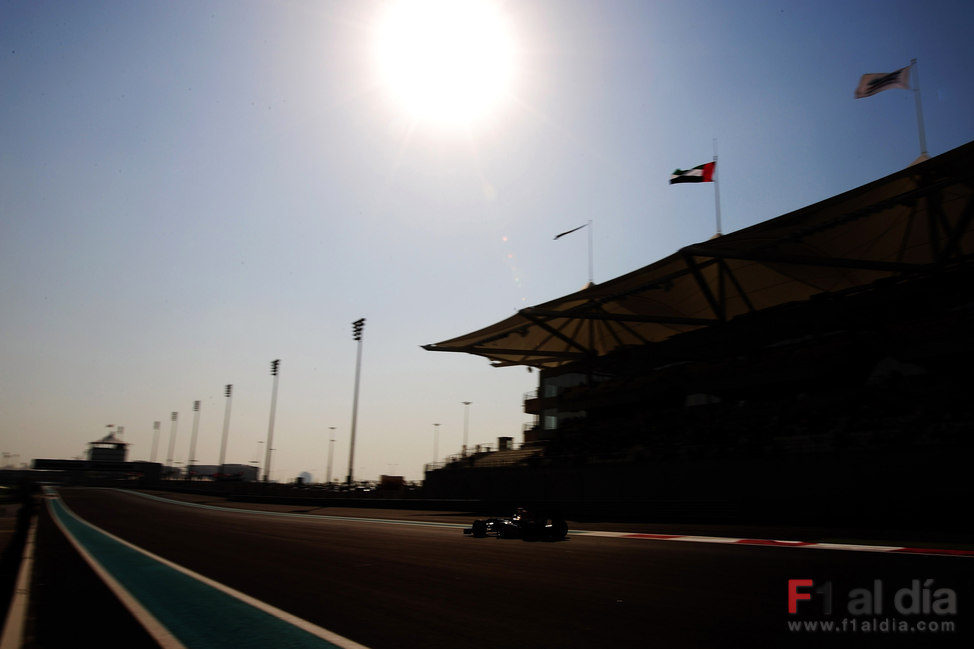 Webber en la pista