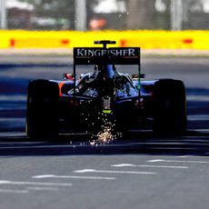 Chispas de Nico Hülkenberg en los entrenamientos