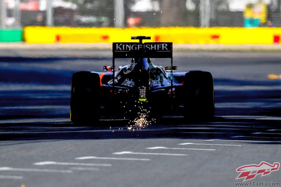 Chispas de Nico Hülkenberg en los entrenamientos