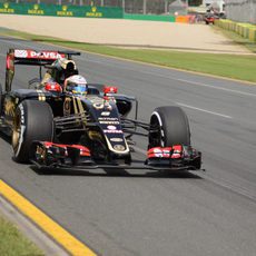 Romain Grosjean terminó contento por llegar a la Q3