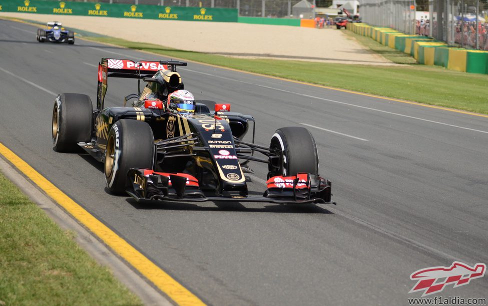 Romain Grosjean terminó contento por llegar a la Q3