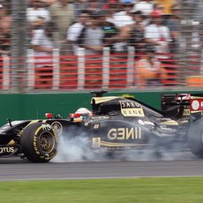 Pasada de frenada de Romain Grosjean con el E23