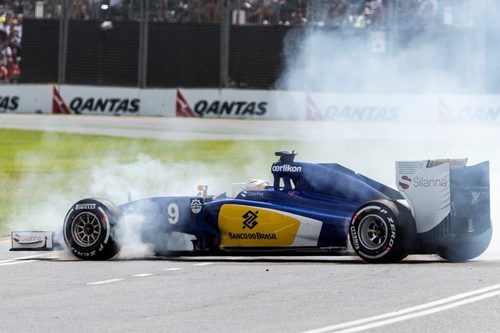 Trompo de Marcus Ericsson en los Libres 3 de Australia