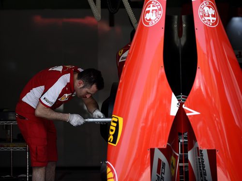 Trabajo en el box de Ferrari