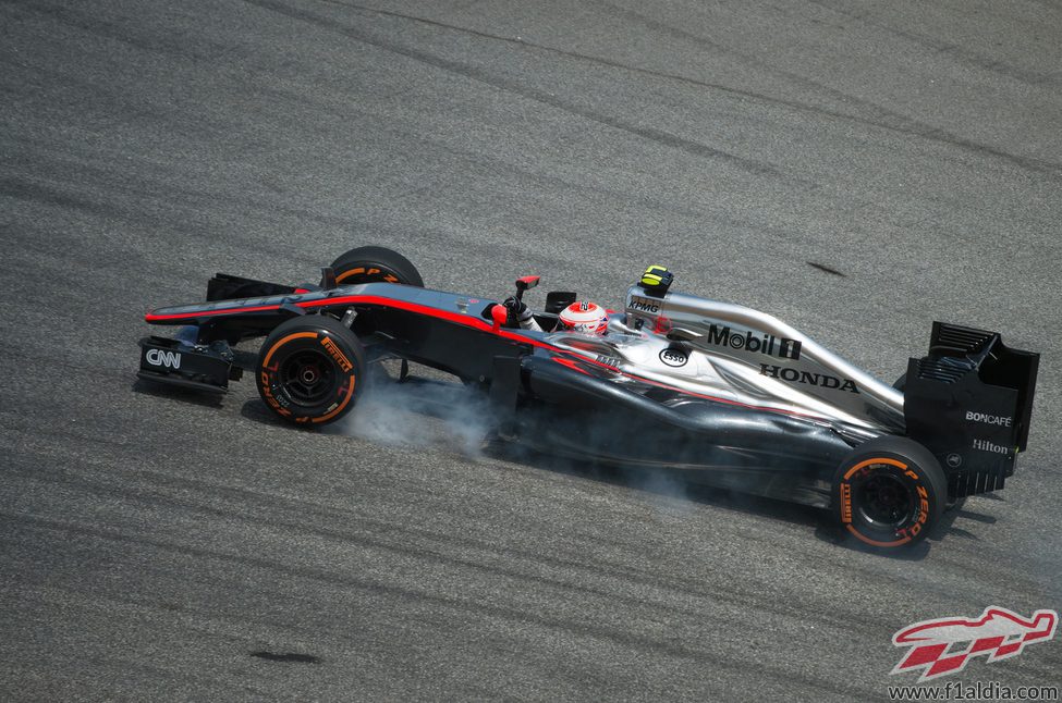 Jenson Button con problemas de subviraje