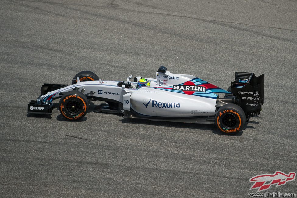 El FW37 de Felipe Massa rueda en Sepang