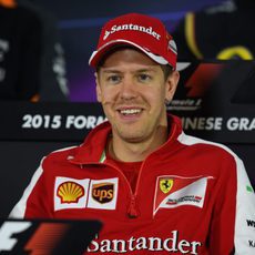 Sebastian Vettel en la rueda de prensa oficial de la FIA