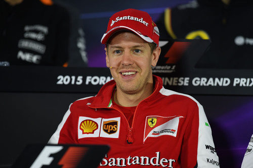 Sebastian Vettel en la rueda de prensa oficial de la FIA