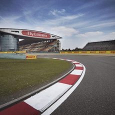 La primera y característica curva del Circuito de Shanghai