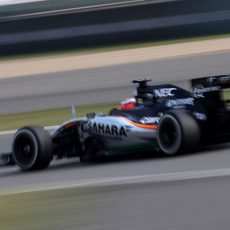 Nico Hülkenberg rodando con el Force India en Shanghai