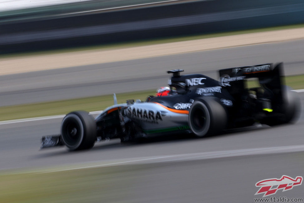 Nico Hülkenberg rodando con el Force India en Shanghai