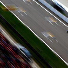 Marcus Ericsson en la recta principal del Circuito de Shanghai