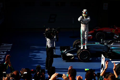 Lewis Hamilton sobre su W06 tras ganar en Shanghai