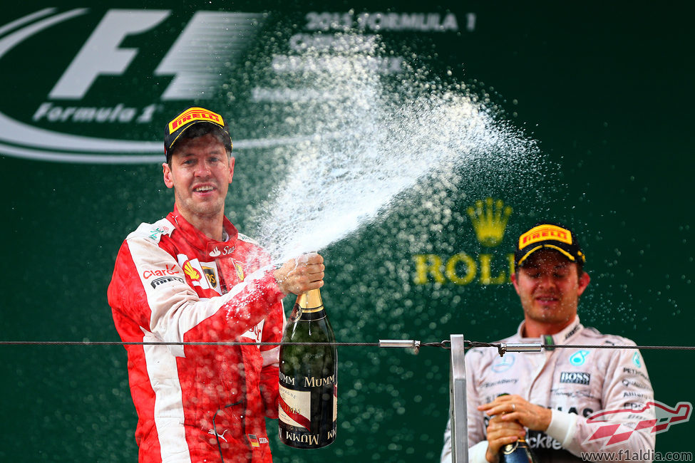 Sebastian Vettel, contento con su tercer puesto en Shanghai