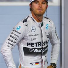 Seriedad en el rostro de Nico Rosberg tras la clasificación