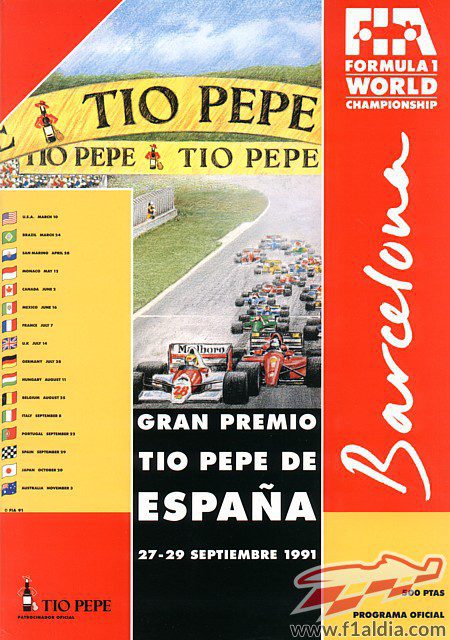 Cartel del Gran Premio de España de 1991