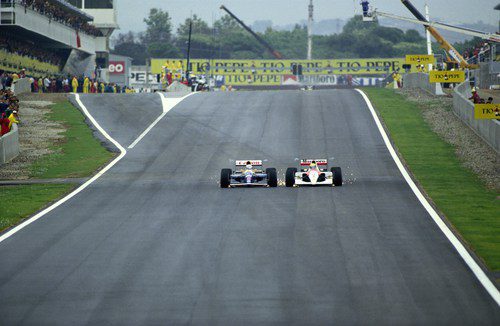 Nigel Mansell y Ayrton Senna