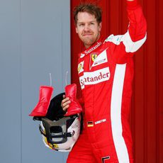 Sebastian Vettel, contento con su tercera plaza en parrilla