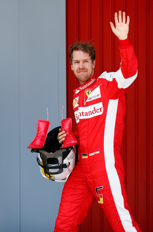 Sebastian Vettel, contento con su tercera plaza en parrilla