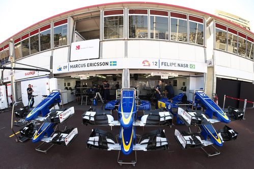 Alerones desplegados en Sauber