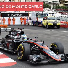 Fernando Alonso en la pista de Monte Carlo