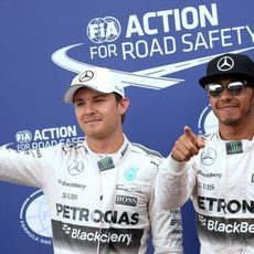 Lewis Hamilton y Nico Rosberg, de nuevo doblete en parrilla