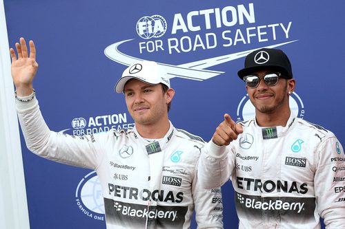 Lewis Hamilton y Nico Rosberg, de nuevo doblete en parrilla