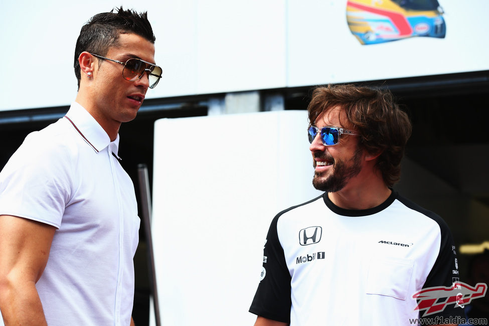 Cristiano Ronaldo y Fernando Alonso coinciden en Mónaco