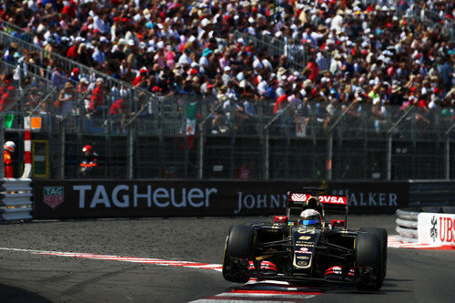 Romain Grosjean no pudo llegar hasta la zona de puntos