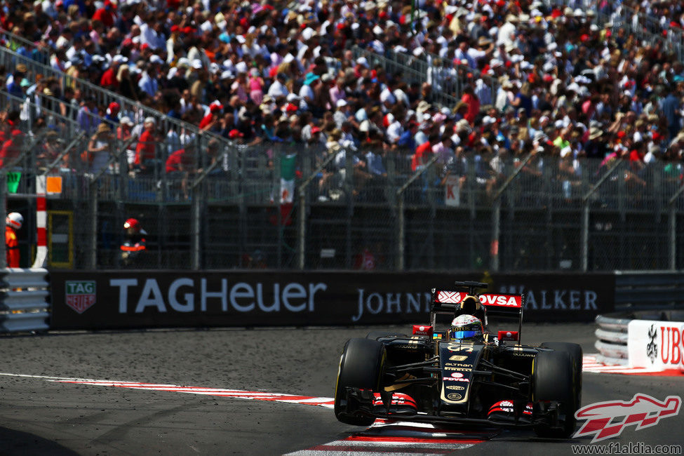 Romain Grosjean no pudo llegar hasta la zona de puntos