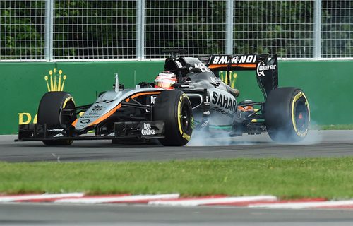 Nico Hülkenberg se pasa de frenada en Montreal