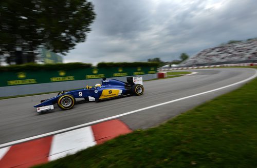 Marcus Ericsson rodando antes de que llegara la lluvia