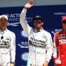 Hamilton, Rosberg y Räikkönen, los más rápidos en Montreal