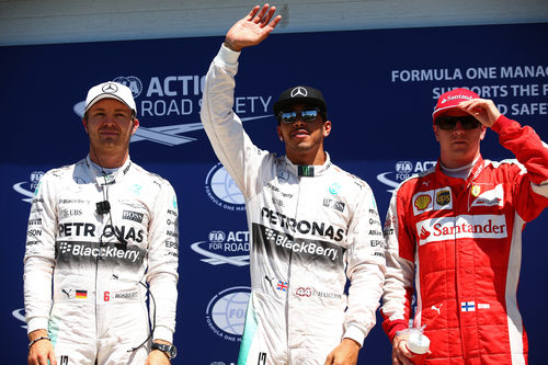 Hamilton, Rosberg y Räikkönen, los más rápidos en Montreal
