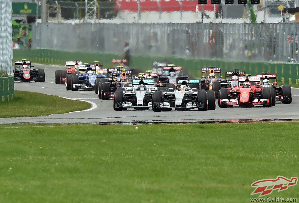 Primeros metros del GP de Canadá 2015