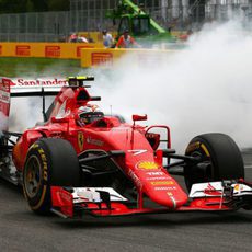 Trompo de Kimi Räikkönen en la carrera de Montreal