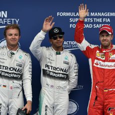 Lewis Hamilton, Nico Rosberg y Sebastian Vettel vuelan en Austria