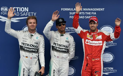 Lewis Hamilton, Nico Rosberg y Sebastian Vettel vuelan en Austria